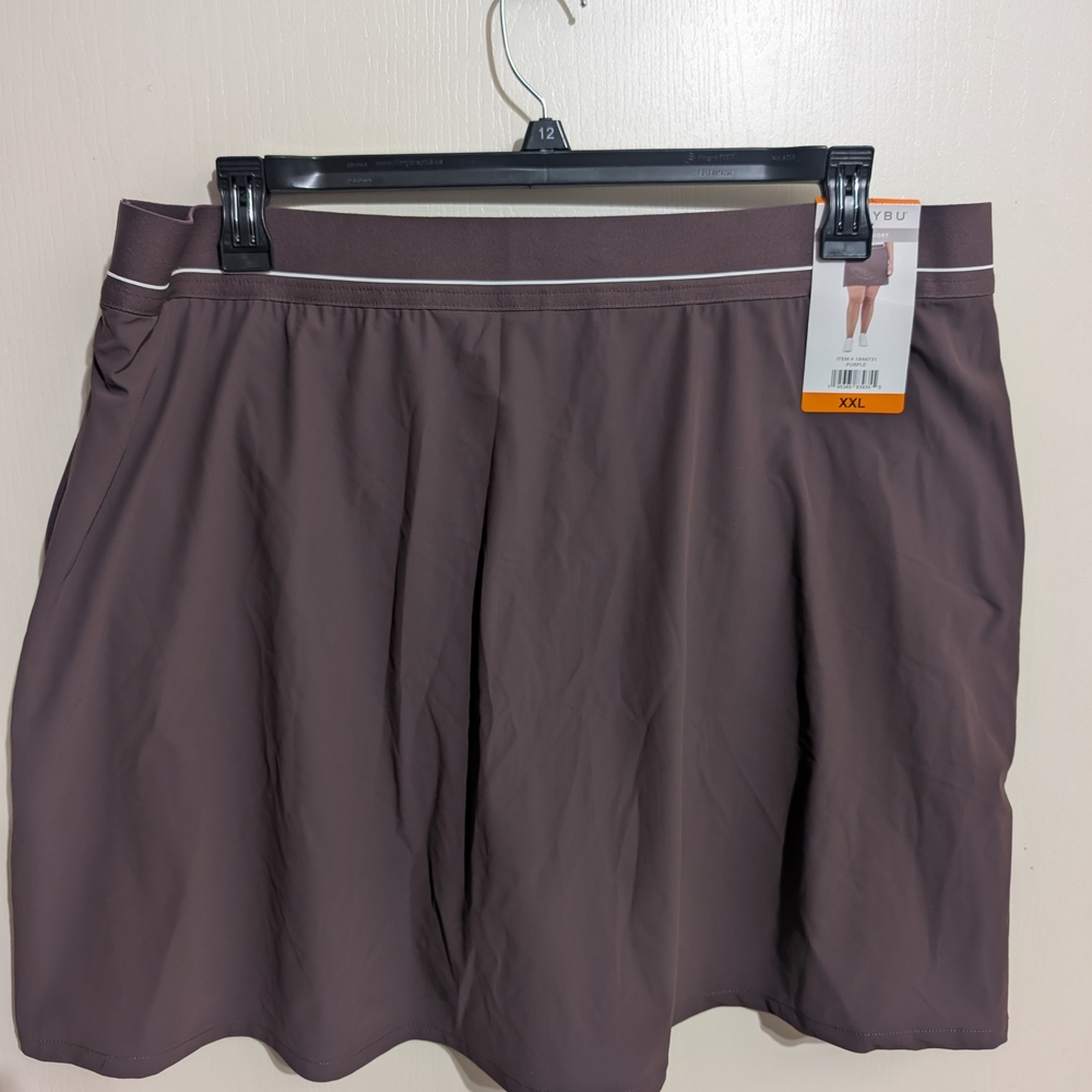 Brown Skirt with White Trim